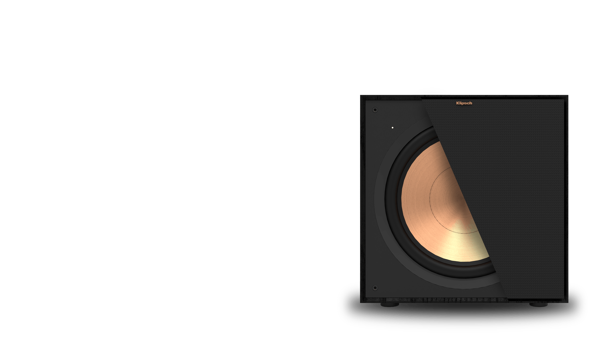 Reference Subwoofer R-121SW with cutaway grille
